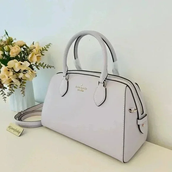 Kate Spade  Madison Large Duffle satchel  Crossbody Bag Pastel Lavender - Picture 2 of 10